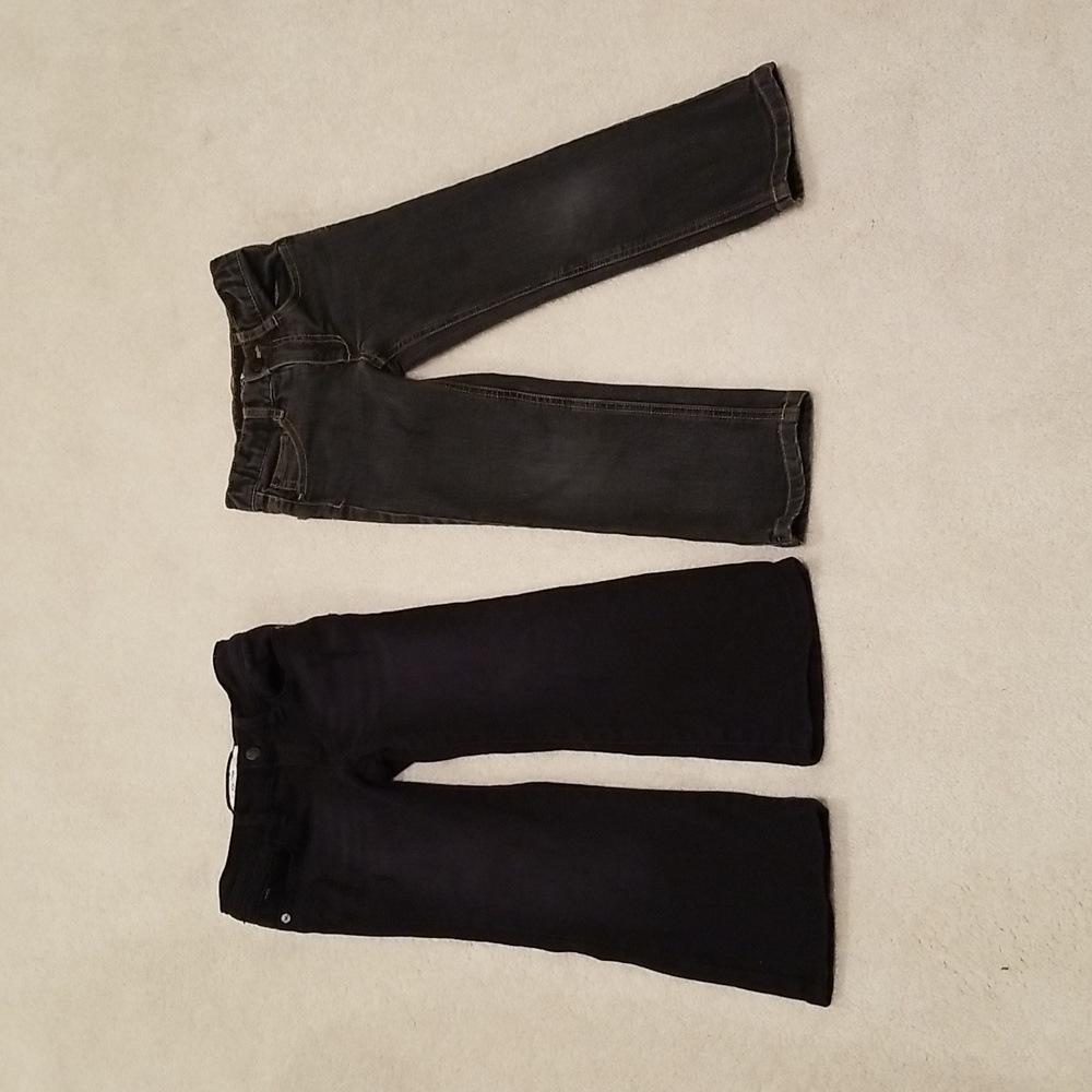 2 Joe's Jeans 4T: Black Jeans & Brixton Straight Leg Jeans in James Dark Blue